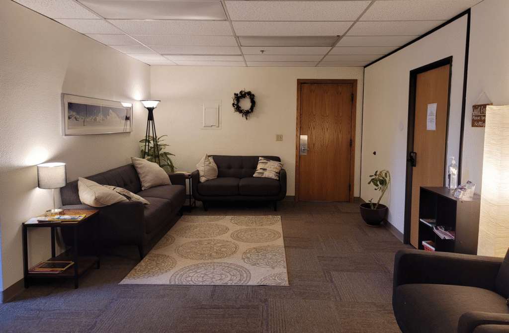 Exiting lobby of suite 301 in the Parkview Building for Playful Connection Counseling